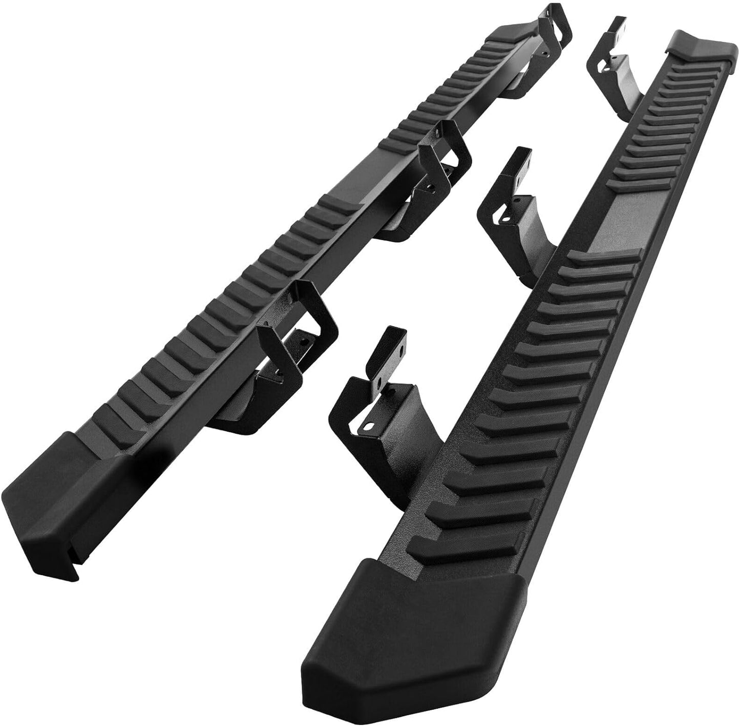 Side Step Nerf Bar Running Board Replacement for Ford F-150 Crew Cab 04-14(4 Full Size Door),6 Inch Step Pad Design,OE Style (Black Powder-Coating) - OMOTOR