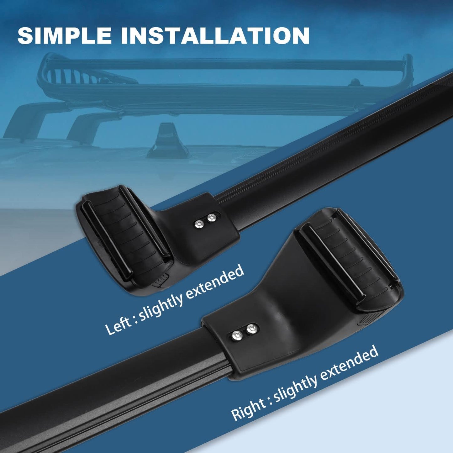 Upgraded Roof Rack Cross Bars Fit for 2019-2024 Kia Telluride S SX SX-P EX Lockable Crossbars for Ski Kayak Bike Basket - OMOTOR