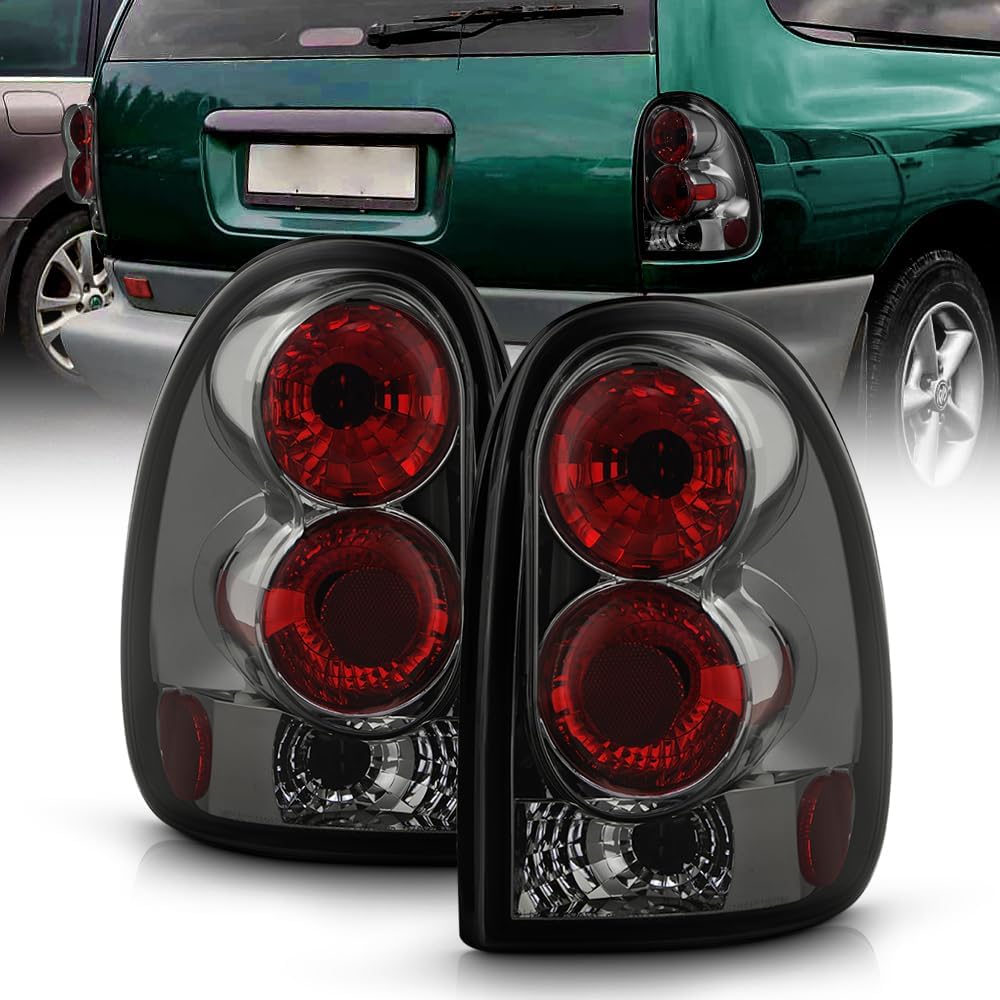 ACANII - For 1996-2000 Dodge Caravan Town & Country Voyager 98-03 Durango Smoked Tail Lights Brake Lamps Left+Right
