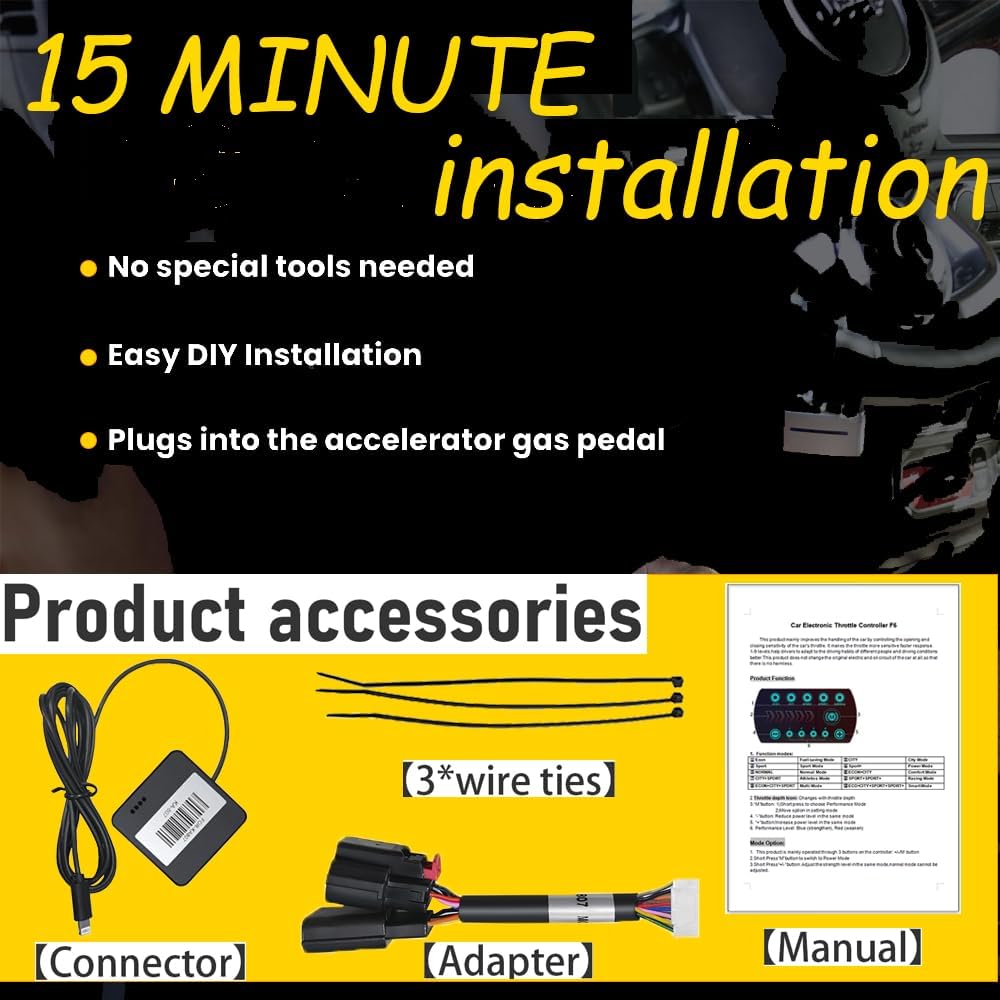Throttle Response Controller 10 Drive Modes Performance Booster with Pedal Sensitivity Adjustment Compatible for Mazda Ford F150-F550 Explorer Mustang Bronco Ranger Edge Fusion Taurus Focus Land Rover
