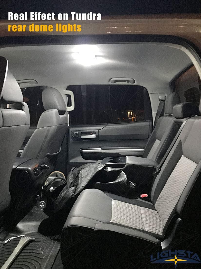 18PCS Super Bright White Interior LED Light Kit Package for 2007-2021 Toyota Tundra + Cargo Lights + License Plate Lights and Install Tool