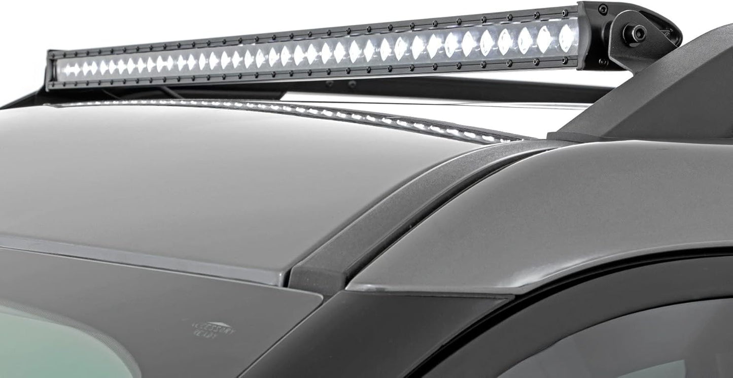 Rough Country 40" LED Light Bar Roof Rack Mount for Ford Bronco Sport (2021-2025) - 200W, 16,000 Lumen CREE LED, Spot Focus Beam