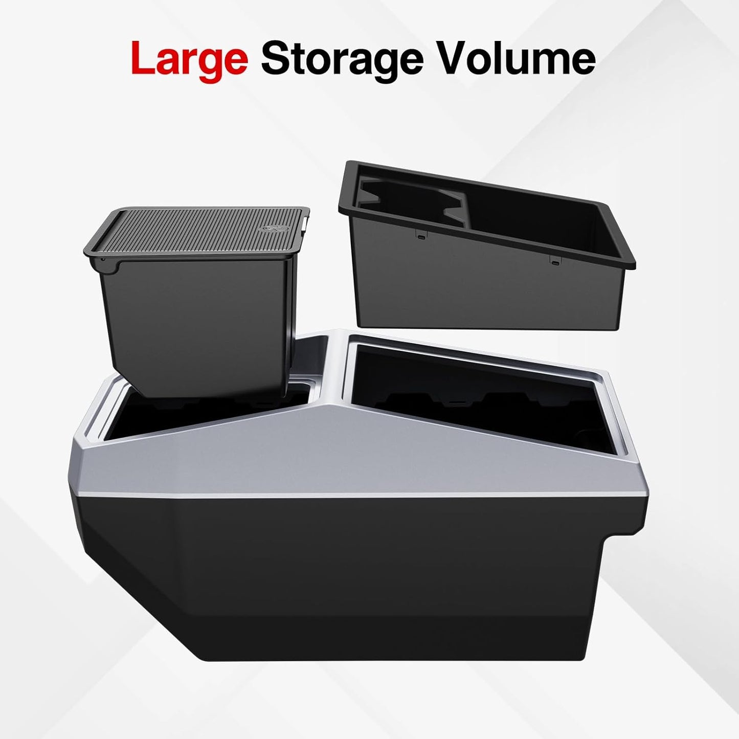 Floor Console Organizer Compatible with Tesla Cybertruck 2024, Multifunctional Storage Box for Cybertruck Accessories