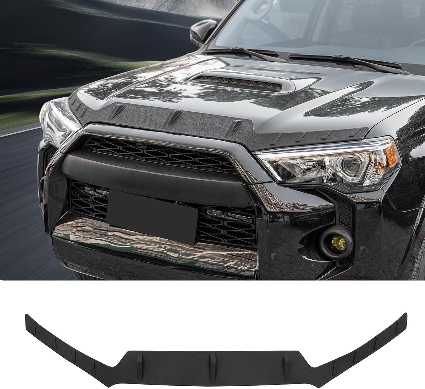Hood Protector Compatible with 2010-2024 Toyota 4Runner Hood Shield TPE Hood Deflector Hood Guard for 2023 4 Runner Accessories