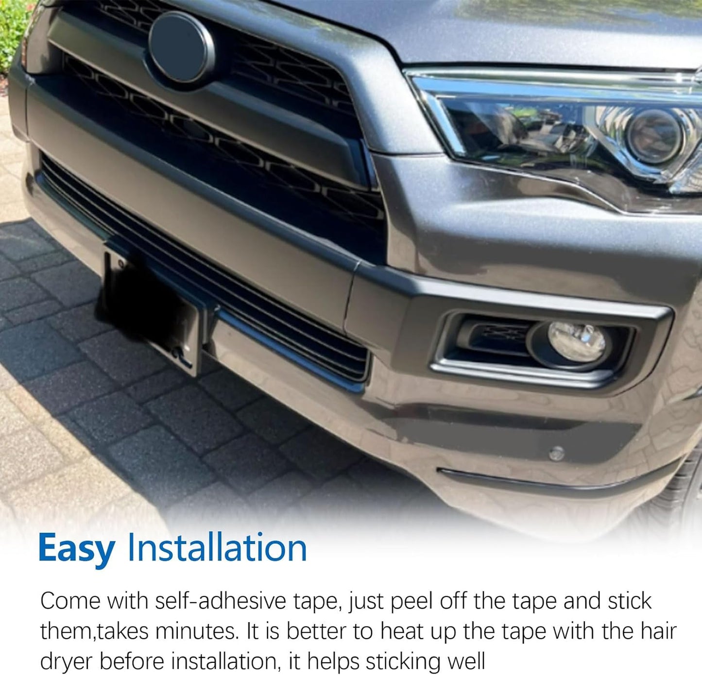 Blackout Kit for 4Runner Limited, Front Bumper Grille for Toyota 4Runner Limited 2024-2014 Accessories Inserts Protector Molding Cover Set of 6PCS ABS Matte Blackout (Only fit Limited)