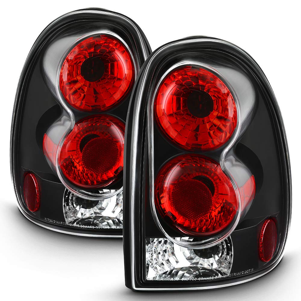 ACANII - For 1996-2000 Dodge Caravan Town & Country Voyager 98-03 Durango Smoked Tail Lights Brake Lamps Left+Right