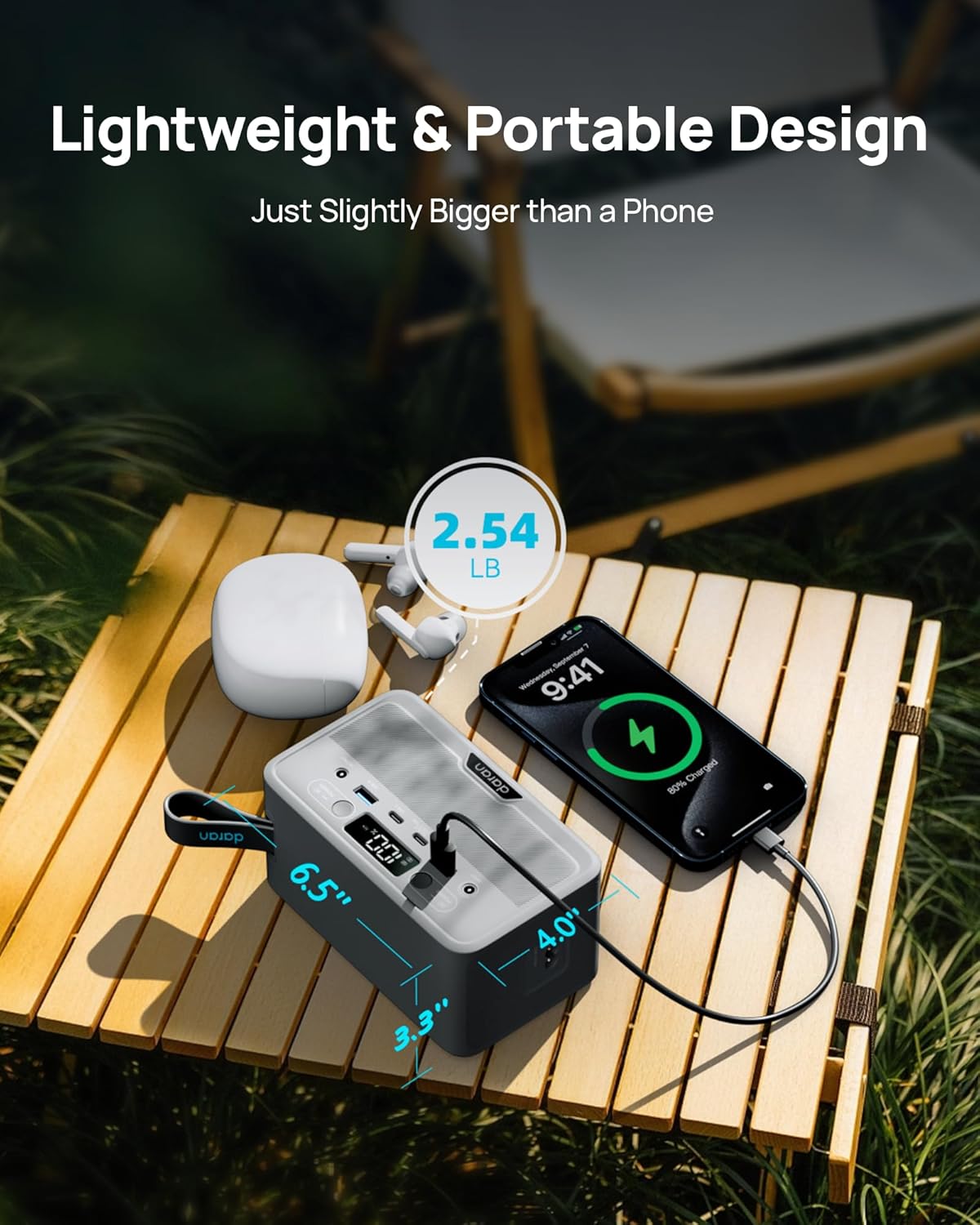 Portable Power Station 28,000mAh LiFePO4 Battery 200W Peak Solar Power Bank,Portable Charger Small Electric Generator with AC Outlets & PD Fast Charging for Home Outdoor Camping Essentials Emergency