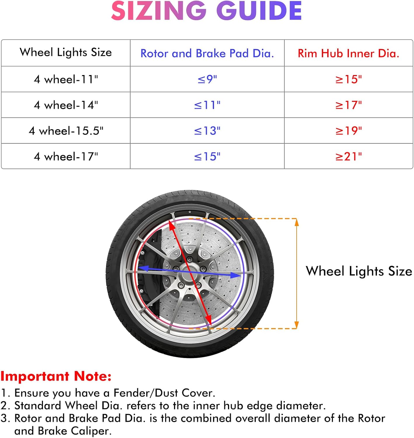 17" Double Row Wheel Lights, Brighter RGB Dream Chasing LED Rim Lights with App & Remote Control, Music Wheel Ring Light with Turn & Braking Signal Compatible with Various Trucks SUV Car(4PCS)