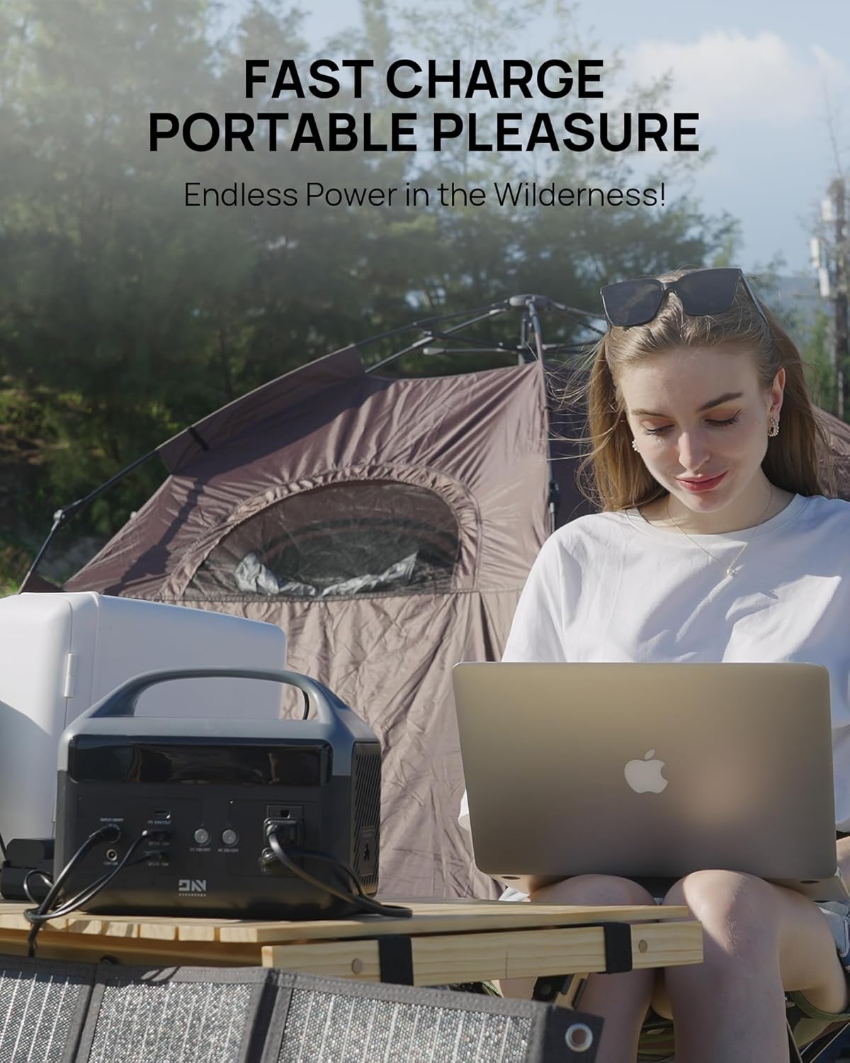 Portable Power Station 56000mAh, 179.2Wh LiFePO4 Battery Backup w/ 2 300W (600W Surge) AC Outlets, 1.5hrs Fast Charging, Power Bank for Hurricane Emergency/Outdoor Camping/RVs/Home Use