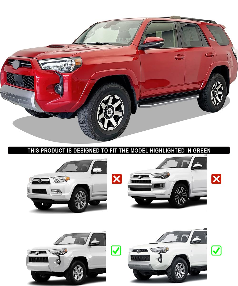Polished Running Boards Style Compatible with Toyota 4Runner 2010-2016 Trail & 17-24 TRD Off-Road & 2014-2024 SR5