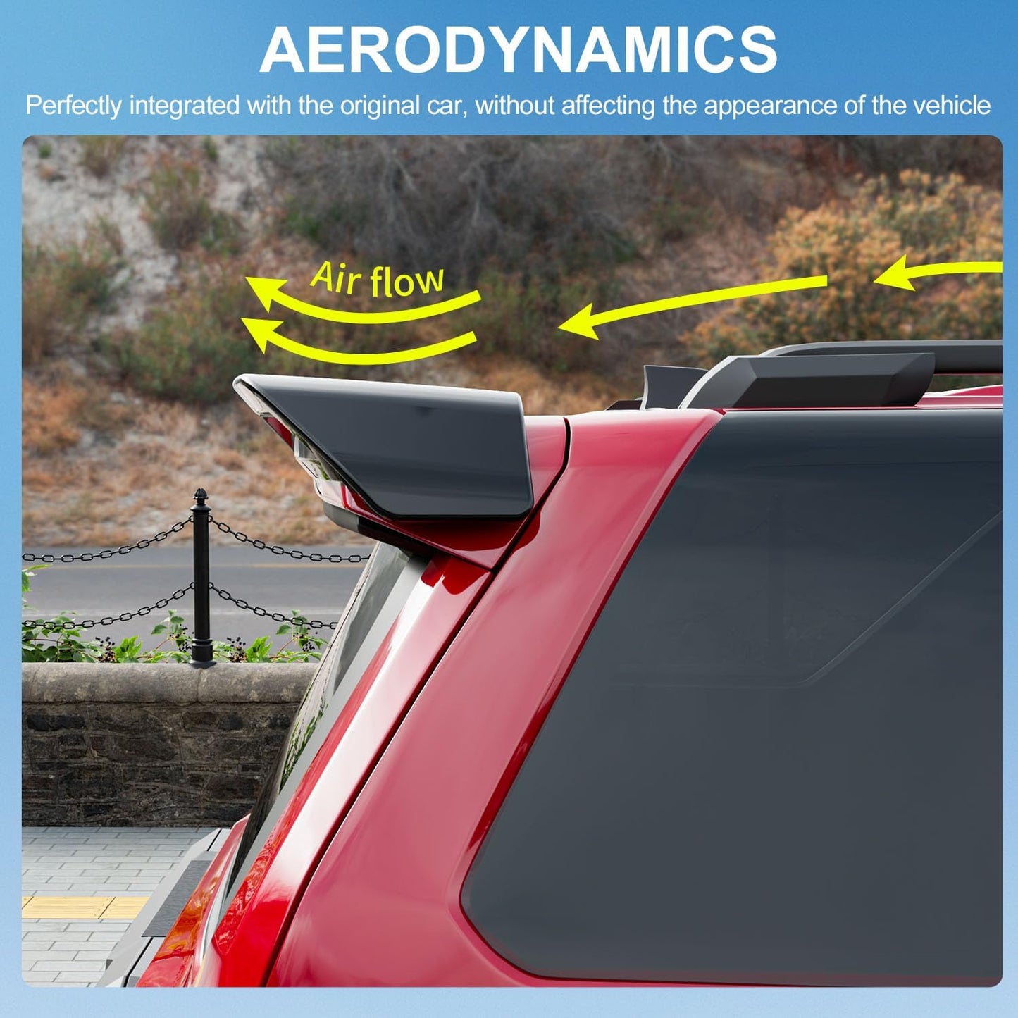 Xipoo Spoiler Compatible with 2025 Toyota 4Runner Trunk Lip Rear Roof Spoiler Glossy Black Trunk Wing Replacement for 2025 Toyota 4Runner Accessories