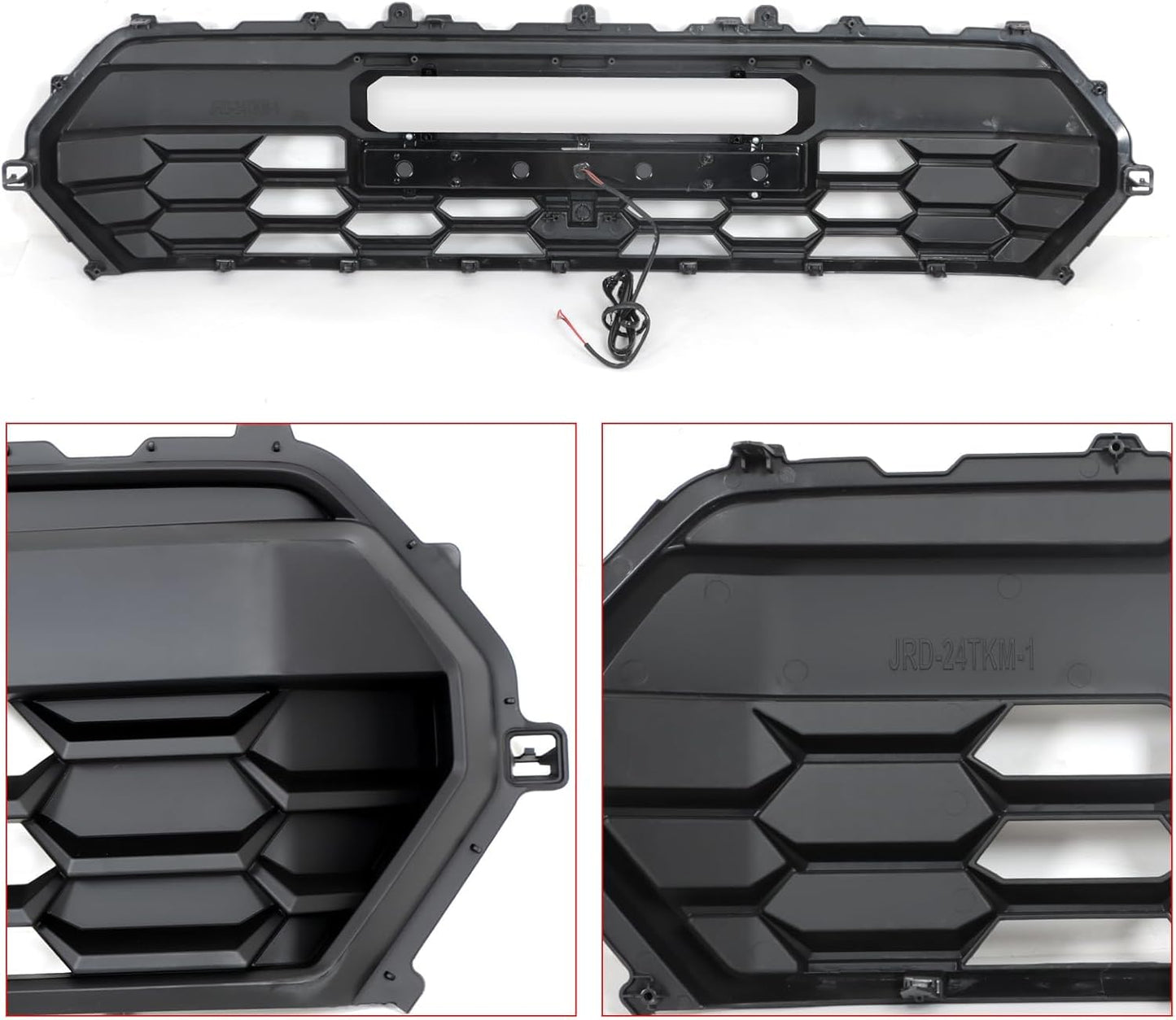 2024 Tacoma Grill Front Hollow Grill Compatible with 2024 2025 Tacoma, tacoma 2024 2025 Matte Black ABS grille, tacoma grill with LED Light