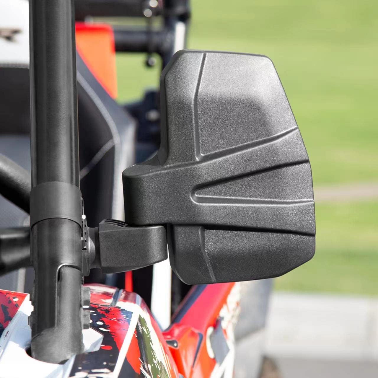 UTV Side Mirrors,You No Longer Need to Adjust by Hand,Innovative Automatic Reset Function,for 1.5"-2.0" Roll Cage,Compatible with Polaris RZR,Can Am Maverick,Honda Pioneer SXS,Kawasaki Mule - OMOTOR