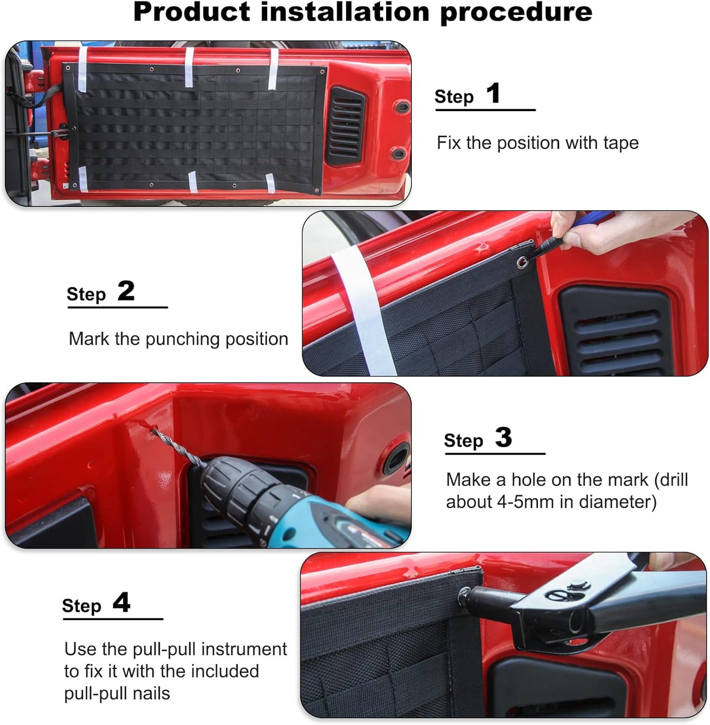 RT-TCZ Tailgate Storage Bag Tool Kit Cargo Organizer Storage Pockets Canvas for Jeep Wrangle TJ JK JKU JL JLU 1997-2022,3PCS