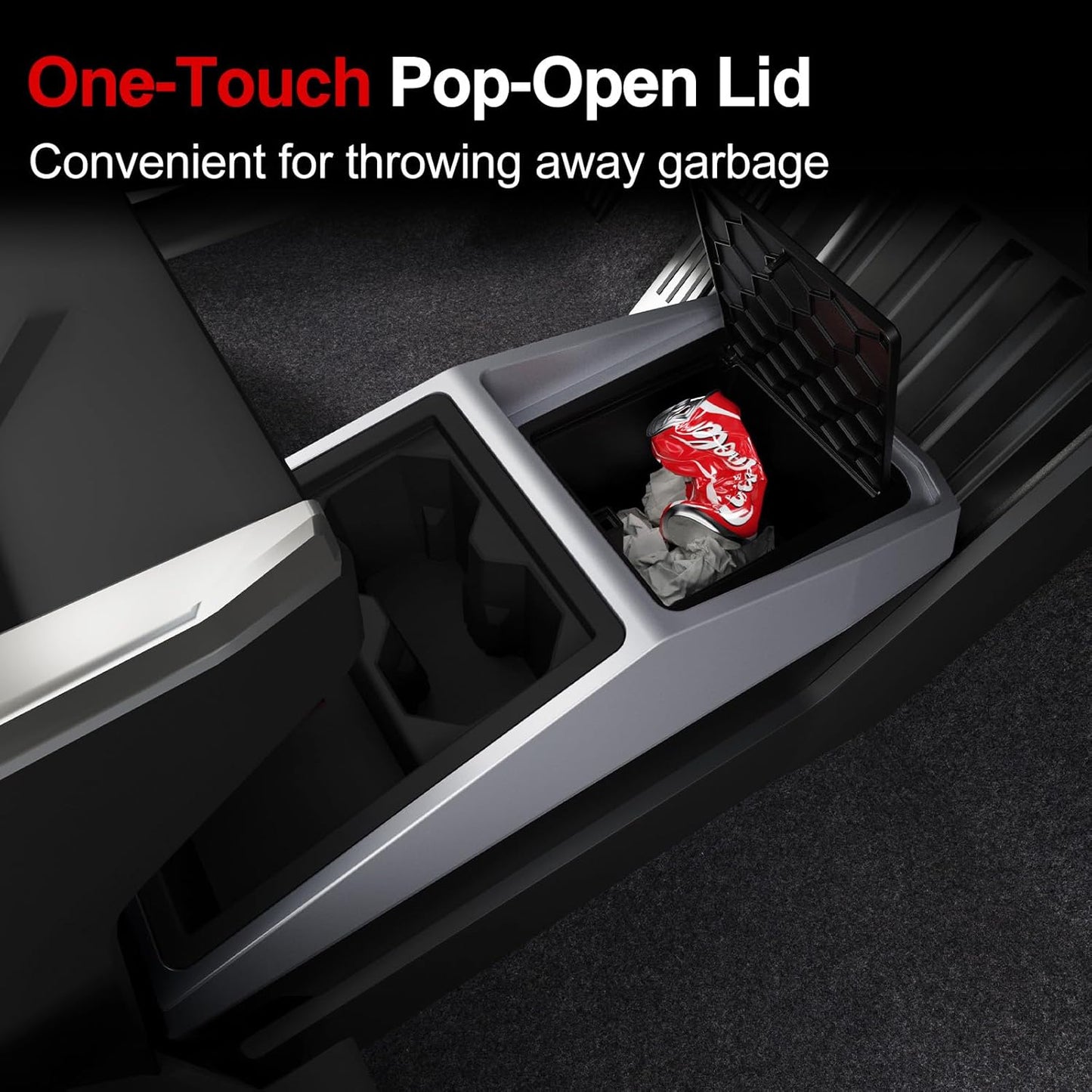 Floor Console Organizer Compatible with Tesla Cybertruck 2024, Multifunctional Storage Box for Cybertruck Accessories
