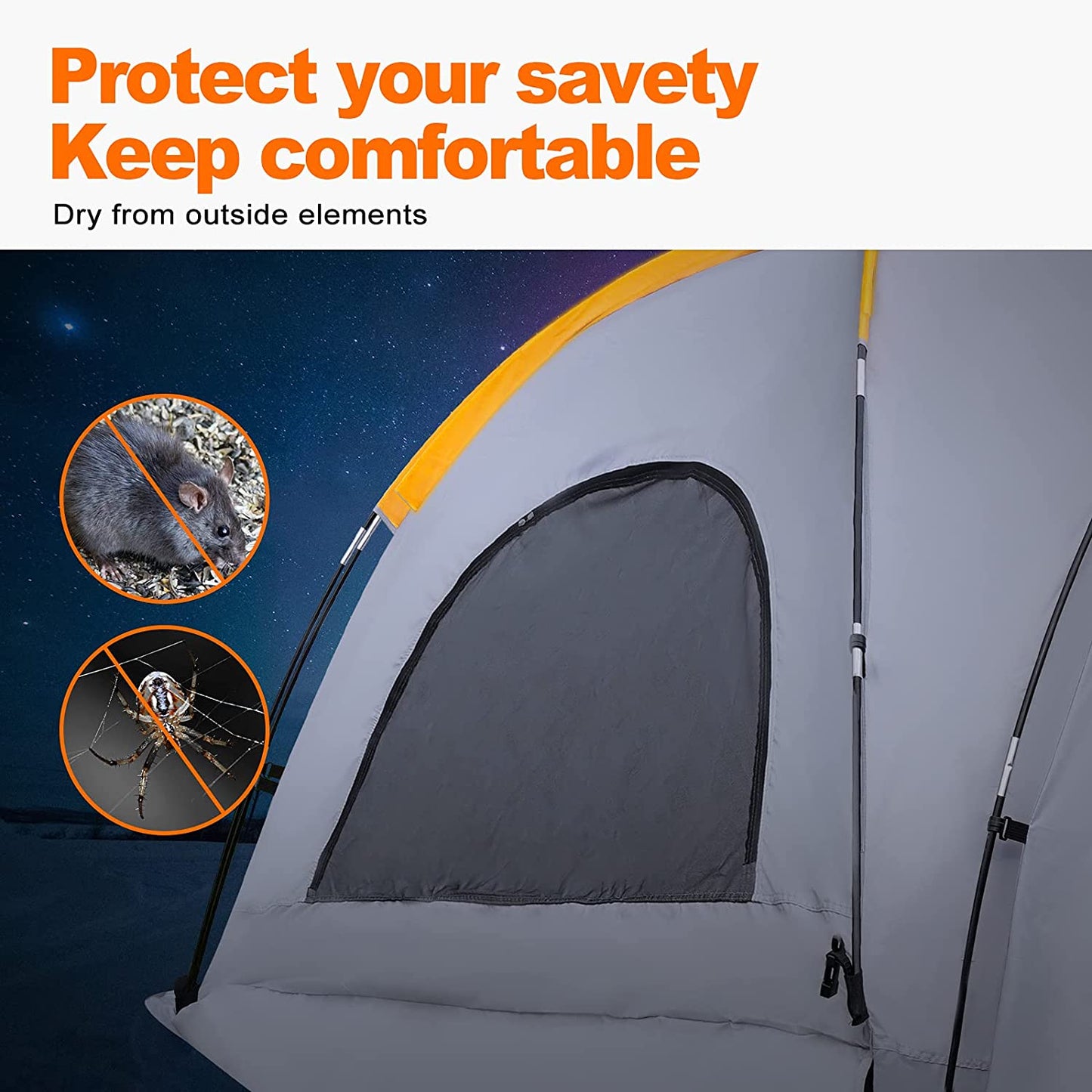 Pickup Truck Bed Camping Tent, Gladiator Truck Bed Tent with Removable Rainfly and Carrying Case, 5-5.5ft Bed - OMOTOR