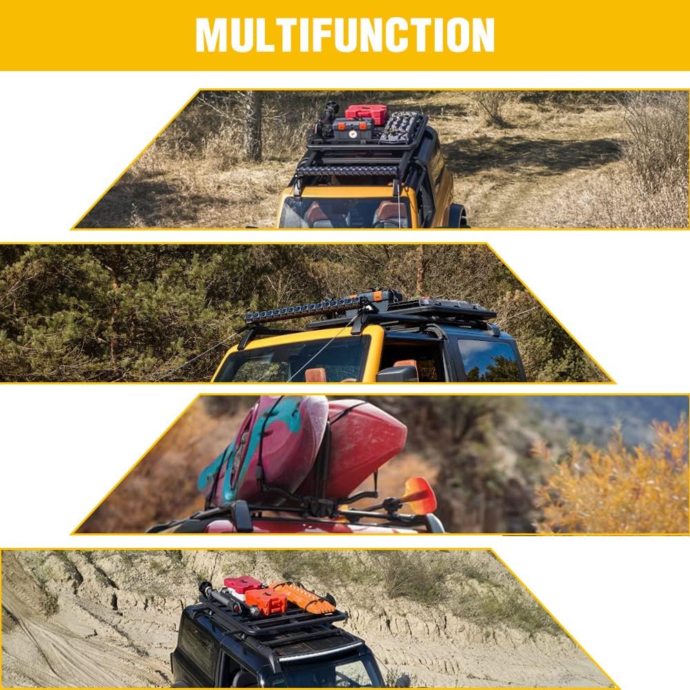 4PCS Roof Rack Rails Cross Bars Kit Fit for Ford Bronco Hard TOP 2Door & 4Door 2021 2022 2023 - OMOTOR