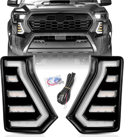 LED Daytime Running Lights White DRL Compatible with Toyota Tacoma 2024 2025