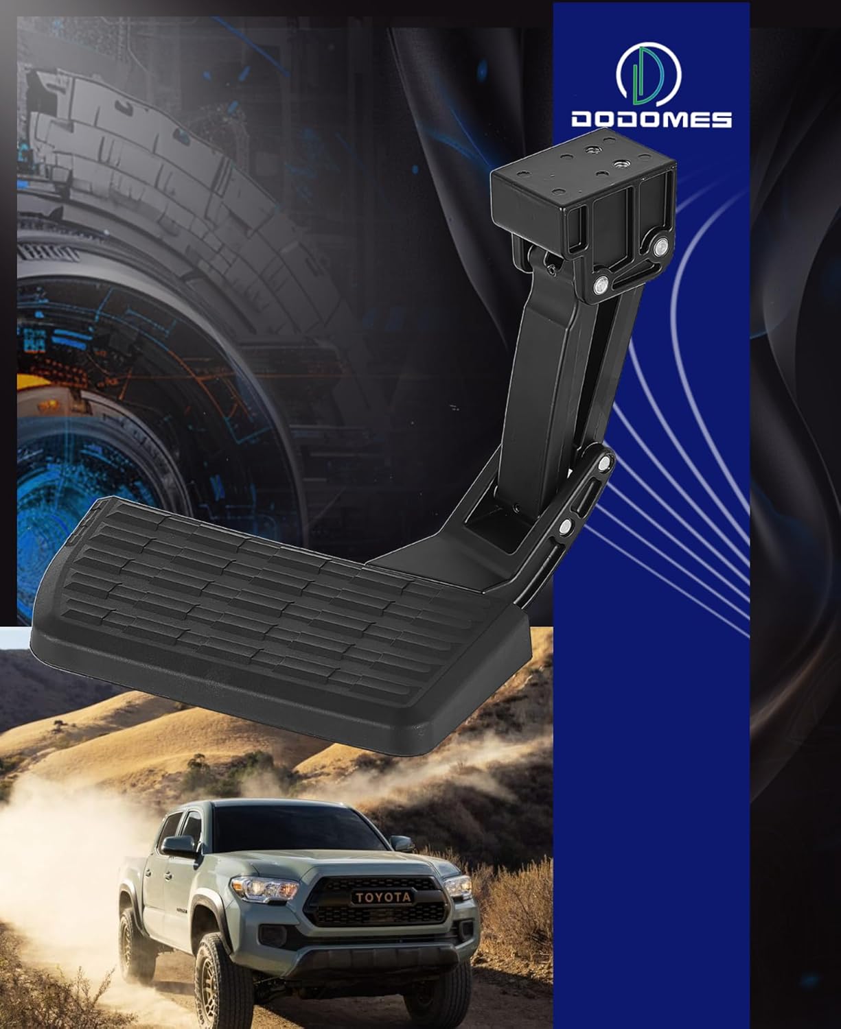 Dodomes Rear Bed Step Retractable Truck Bumper Step Replacement for Toyota Tacoma 2012 2013 2014 2015 2016 2017 2018 2019 2020 2021 2022 2023 Replaces PT392-35100