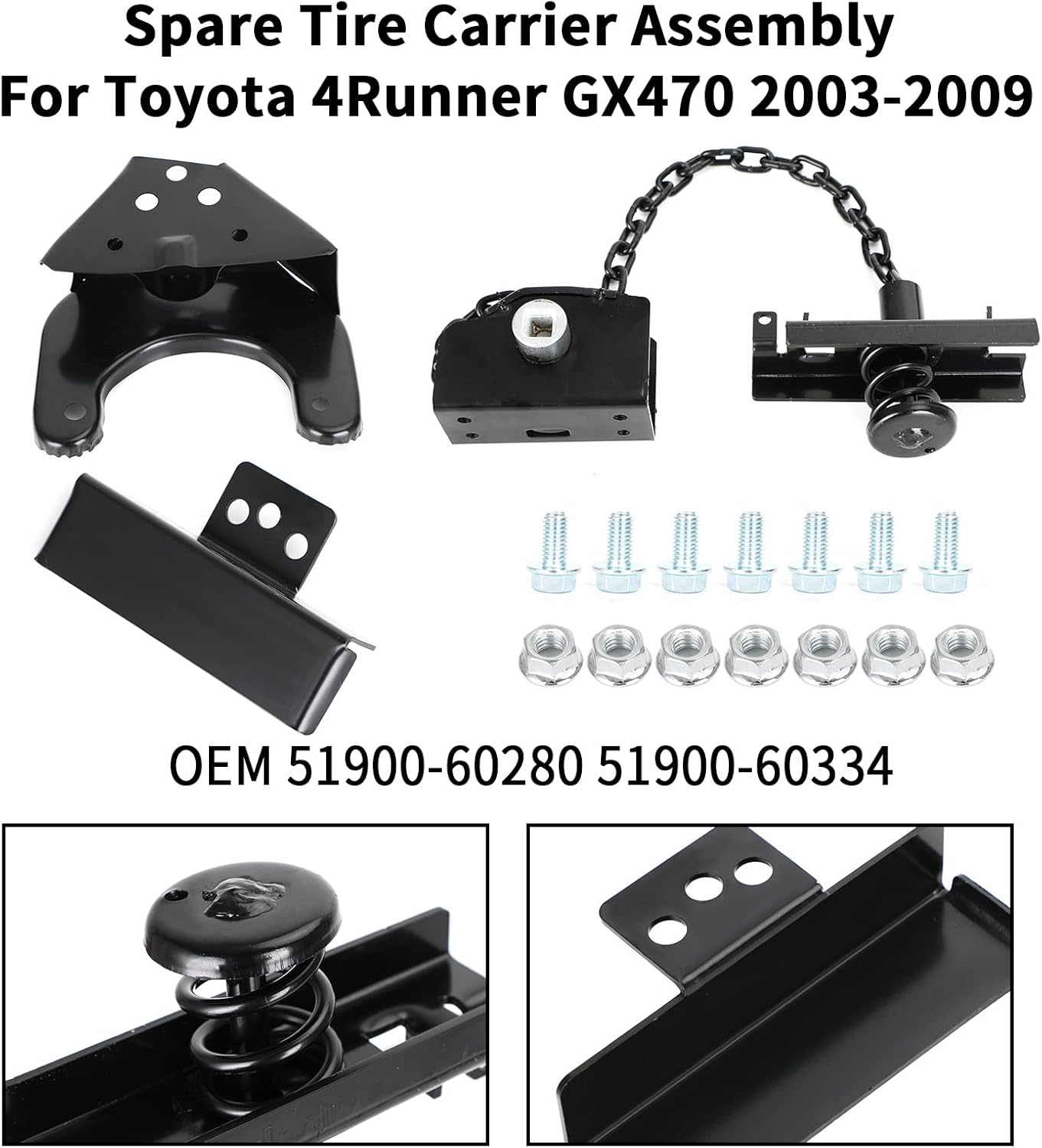 Spare Tire Carrier Assembly 51900-60280 For Toyota 4Runner GX470 2003-2009