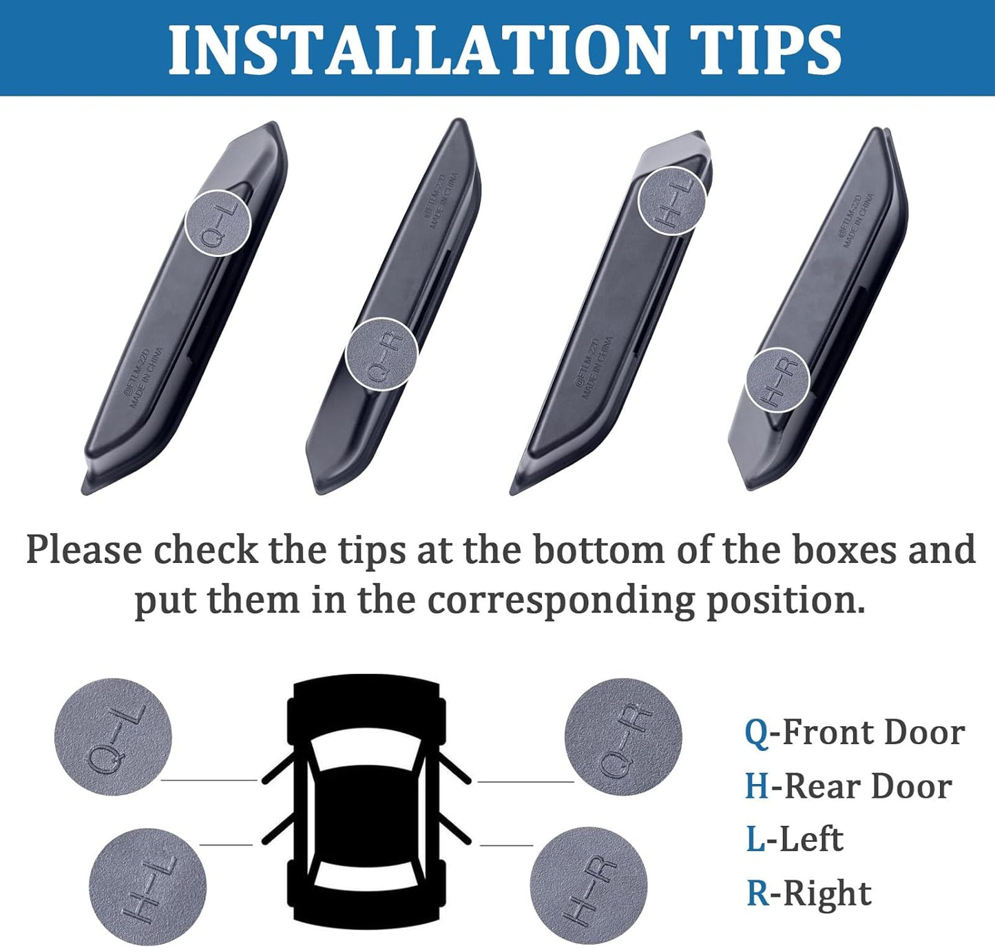 TOPINSTALL 4 Door Handle Storage Box Compatible with Ford Bronco 2021-2025 Accessories, Phone Holder Front and Rear Door Grab Handle Pocket Storage ABS Plastic-4PCS (Not for Sport Model)