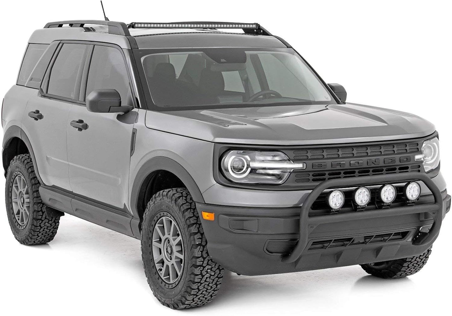 Rough Country 40" LED Light Bar Roof Rack Mount for Ford Bronco Sport (2021-2025) - 200W, 16,000 Lumen CREE LED, Spot Focus Beam
