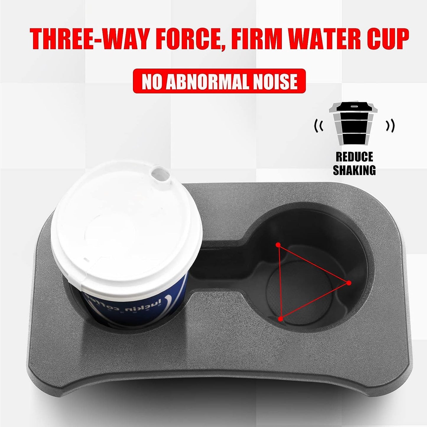 Removable Rear Dual Cup Holder for Ford Bronco 2021 2022 2023 2/4 Door Bronco Accessories(Not for Bronco Sport - OMOTOR