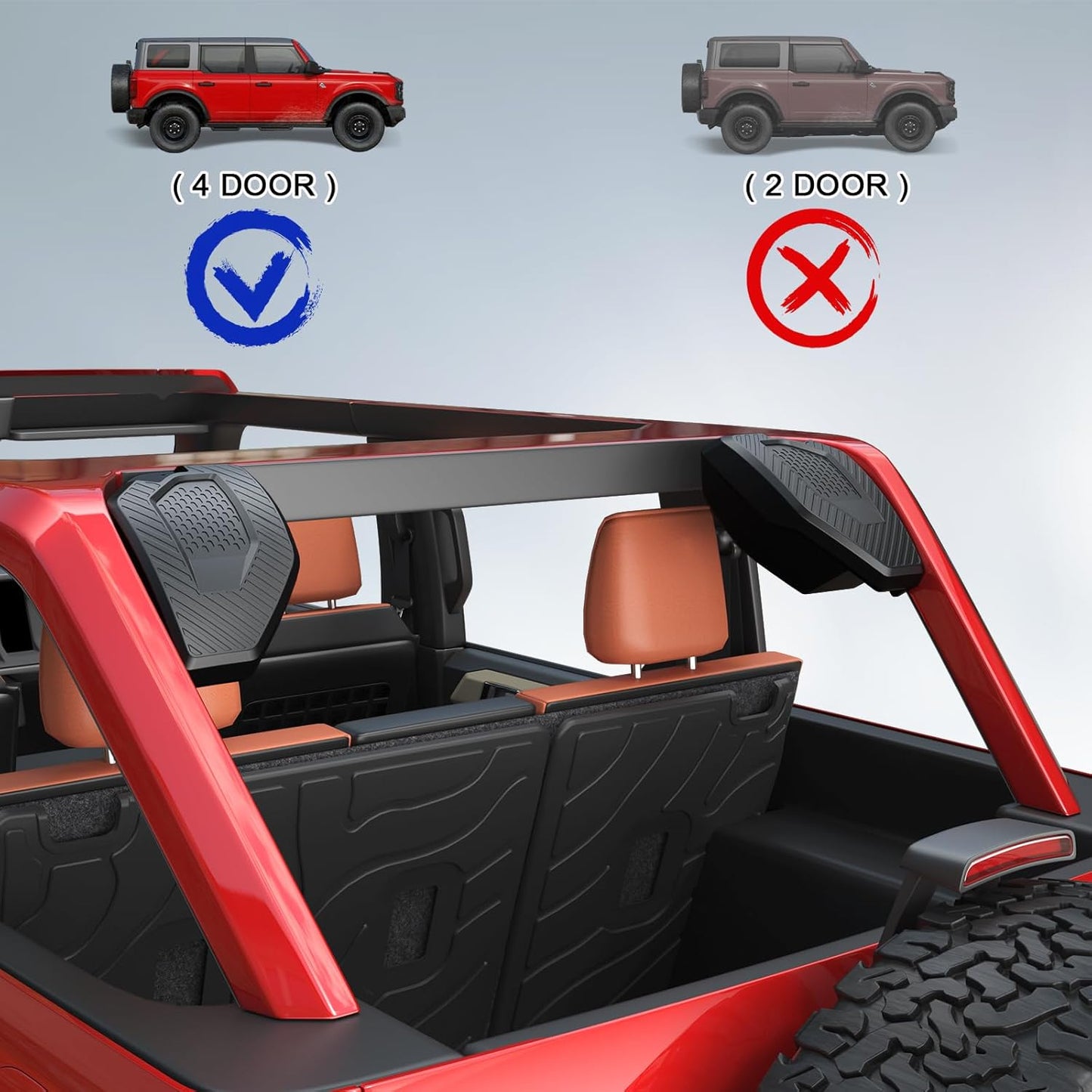 Rear Speaker Pods Compatible with Ford Bronco 2021-2025 for Bronco Accessories 4-Door