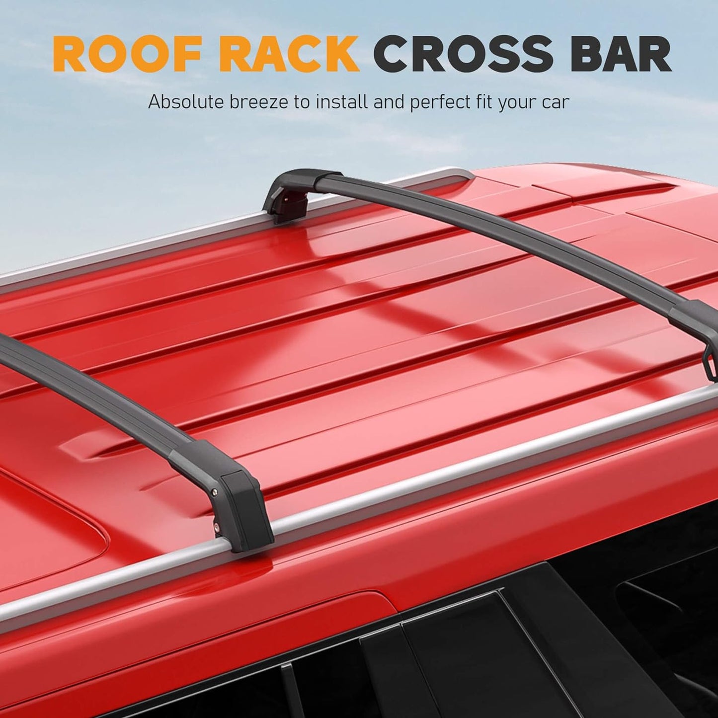 Roof Rack Cross Bar Rail Compatible with 2021 2022 2023 Chevrolet Tahoe Suburban GMC Yukon XL Cadillac Escalade ESV Cargo Racks Rooftop Luggage Canoe Kayak Carrier Rack - OMOTOR