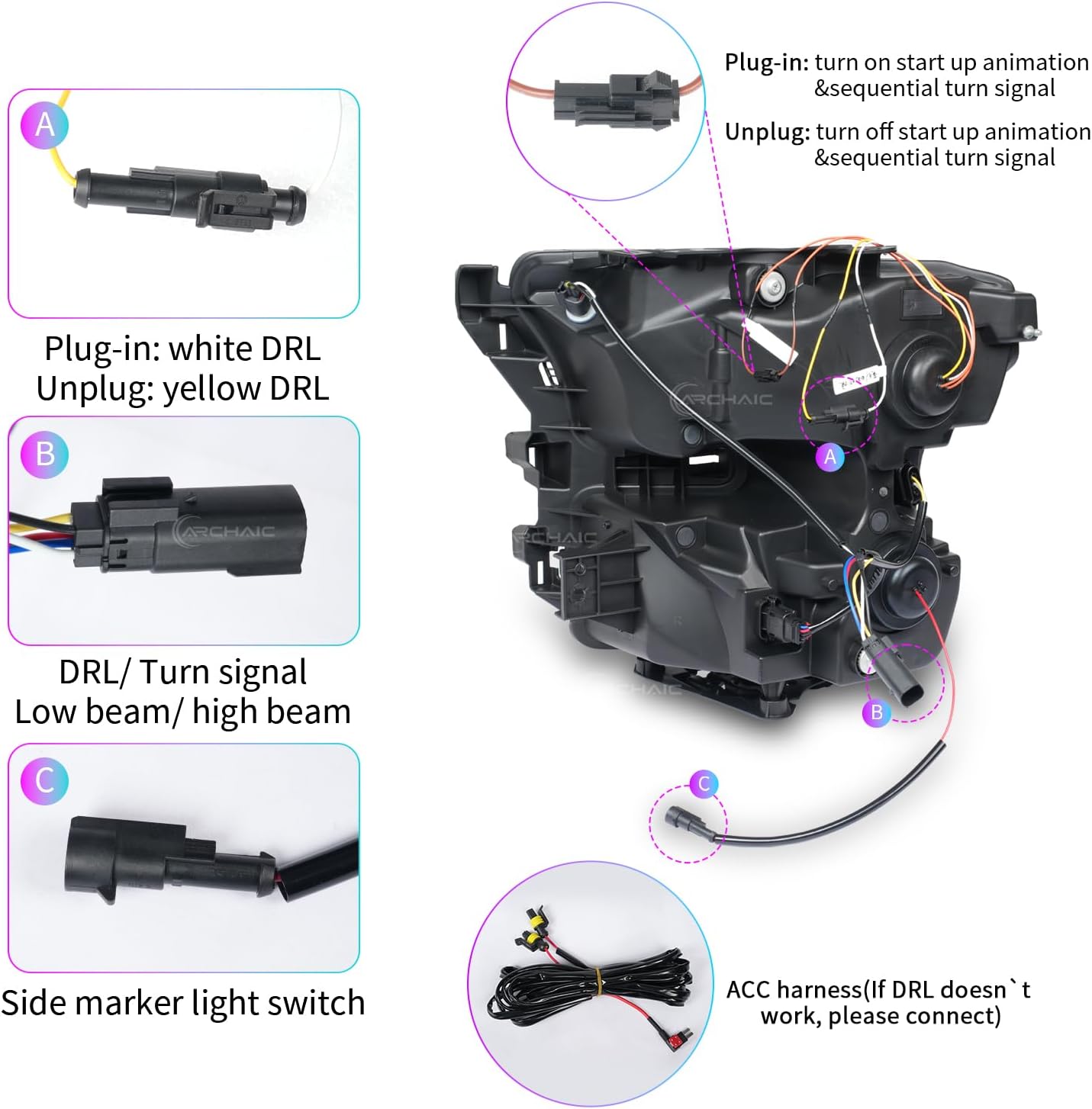 LED Headlights Assembly Compatible with 2015-2017 Ford F150 Pickup XL/XLT/Lariat/King Ranch/Platinum/Limited F150 Raptor 2017-2020