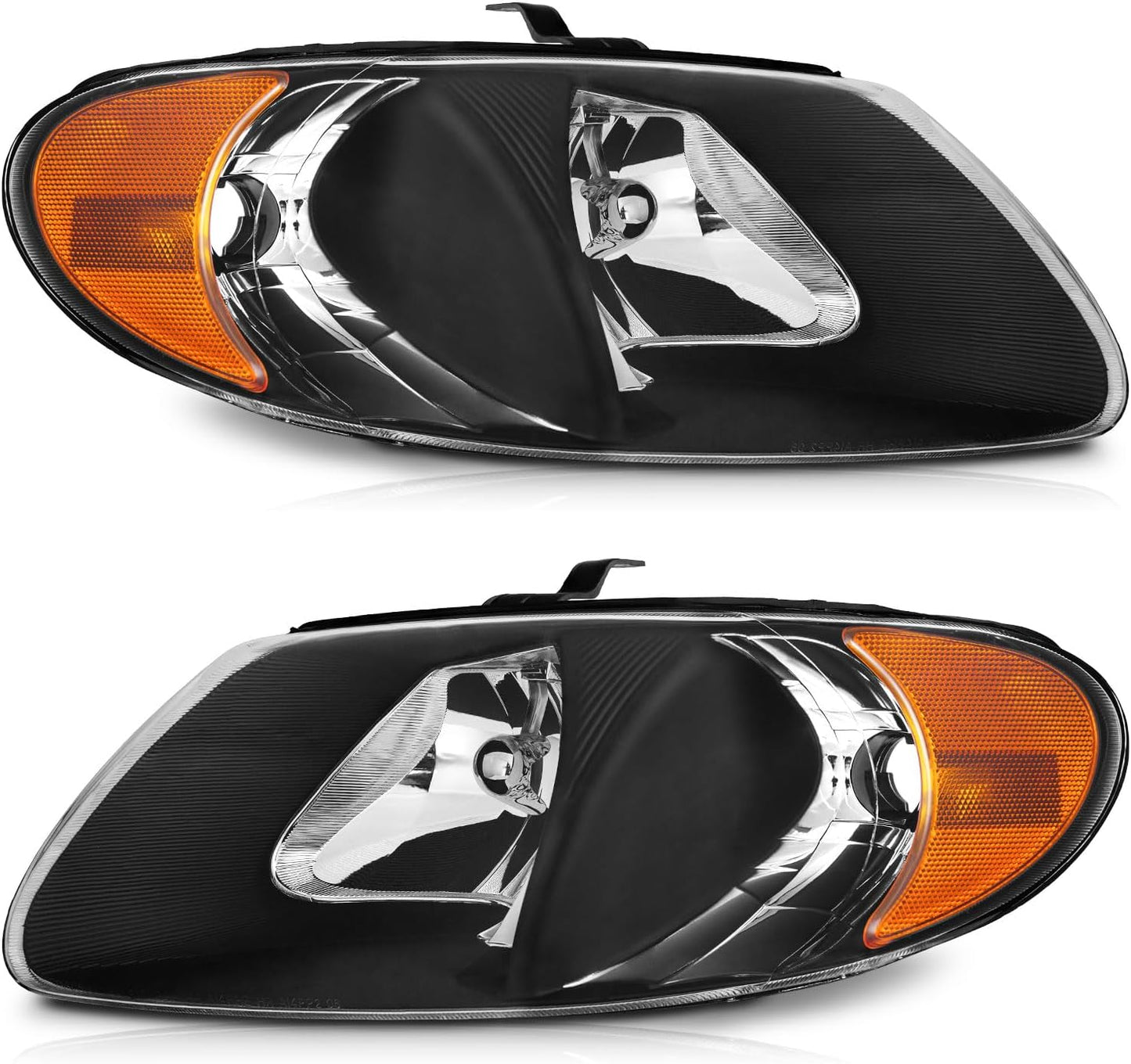 Headlight Assembly for 2001-2020 Dodge Grand Caravan & Chrysler Town & Country - Compatible with 2001-2003 Chrysler Voyager, Left & Right Replacement - OMOTOR
