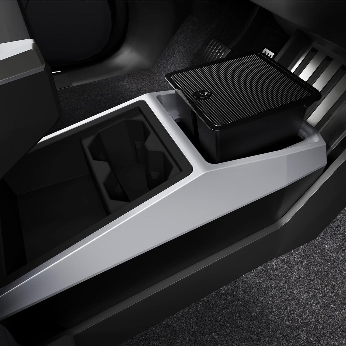 Floor Console Organizer Compatible with Tesla Cybertruck 2024, Multifunctional Storage Box for Cybertruck Accessories