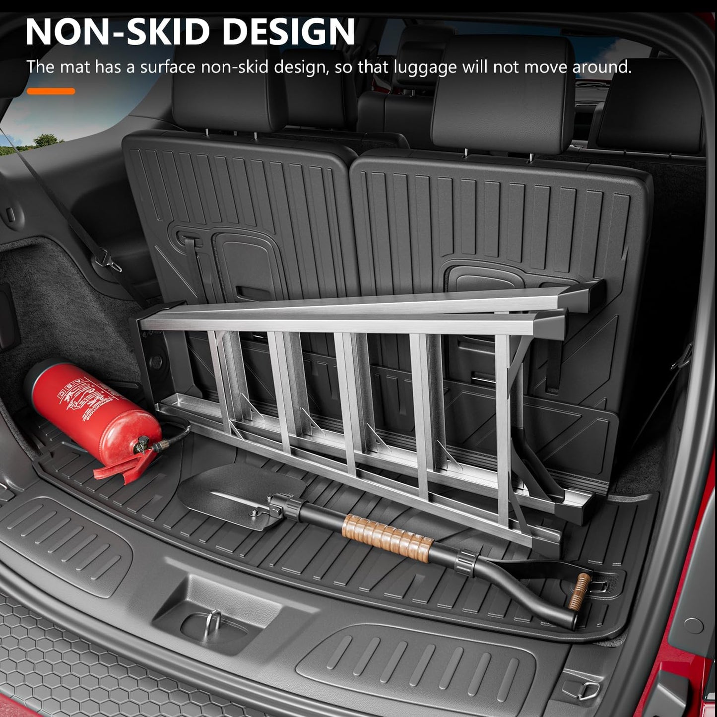 powoq Cargo Mat Compatible with 2016-2025 Dodge Durango 6&7 Seats Trunk Mat 3rd Backrest Mat Replacement for 2016-2025 Dodge Durango Accessories(Trunk Mat+3rd Row Backrest Mat)