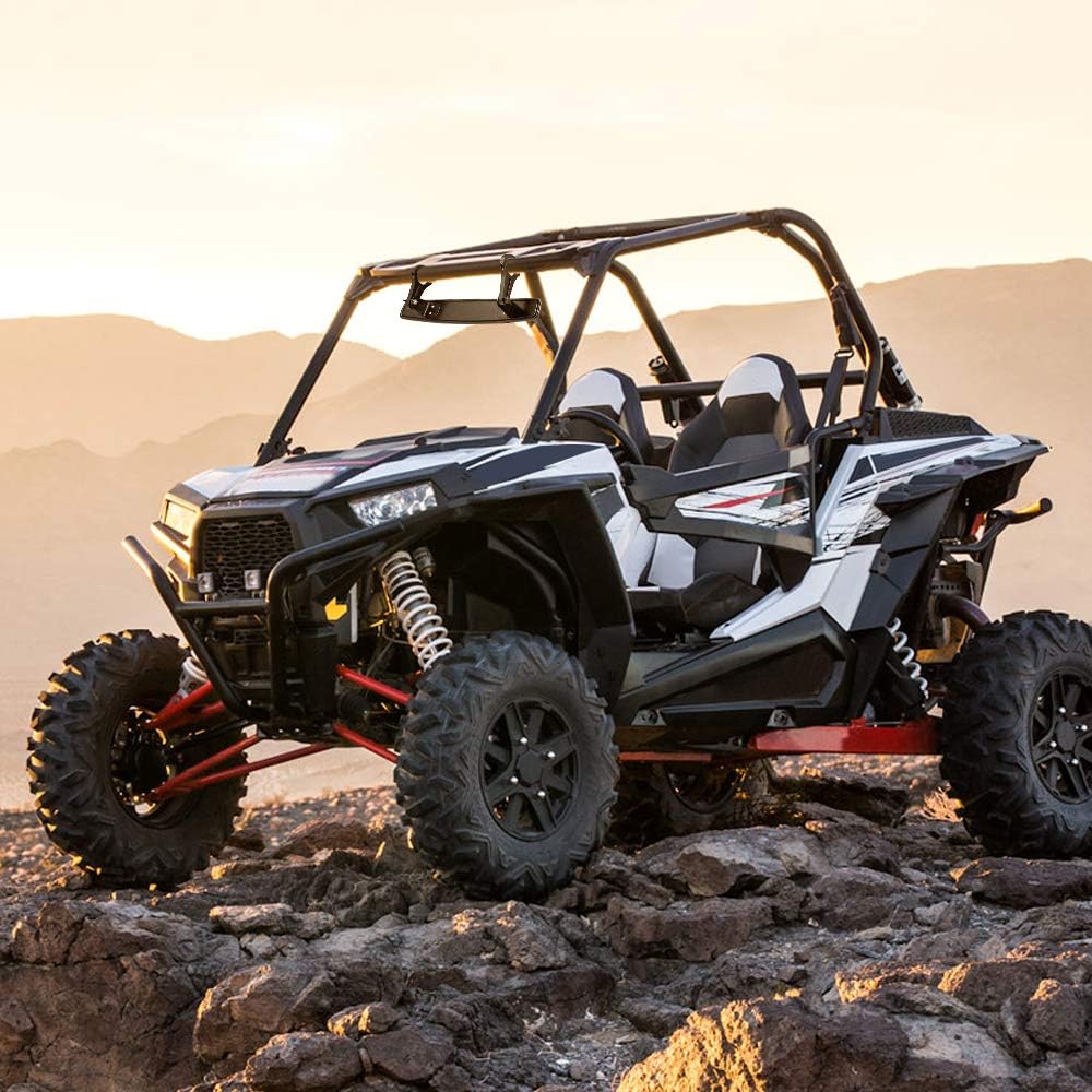 UTV RearView Mirror, 15" Ultra Clear SXS UTV Mirror with 1.75" Clamps and Convex Design - OMOTOR