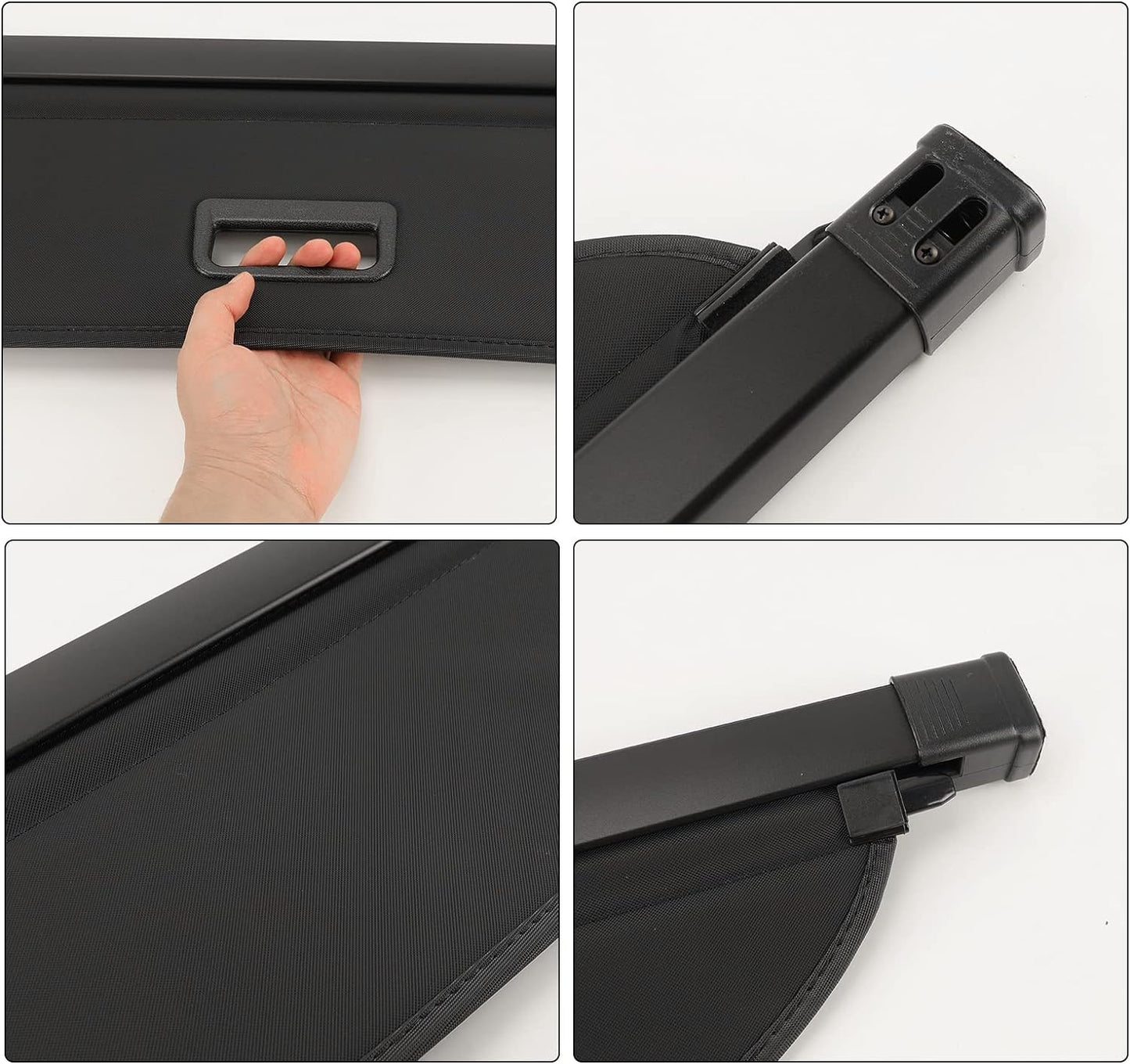 Cargo Cover Compatible with 2010-2023 Toyota 4Runner - Retractable Rear Luggage Trunk Security Covers Protector Anti Theft Shield Shade - OMOTOR
