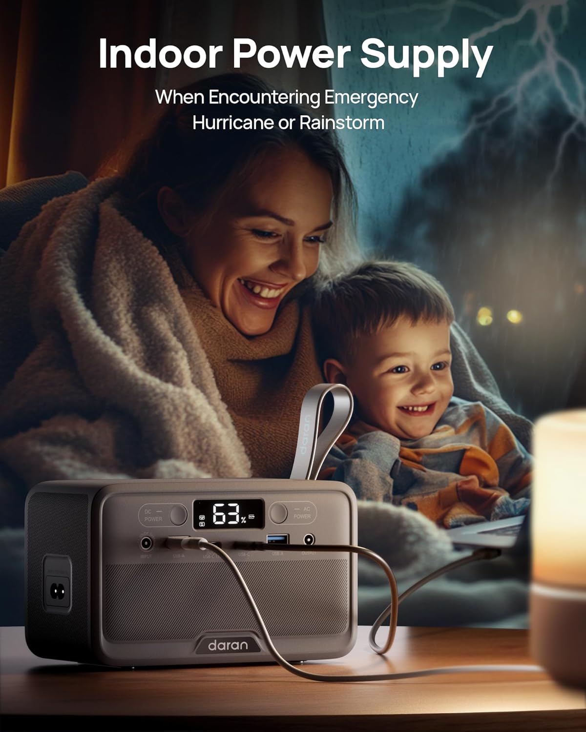 Portable Power Station 28,000mAh LiFePO4 Battery 200W Peak Solar Power Bank,Portable Charger Small Electric Generator with AC Outlets & PD Fast Charging for Home Outdoor Camping Essentials Emergency