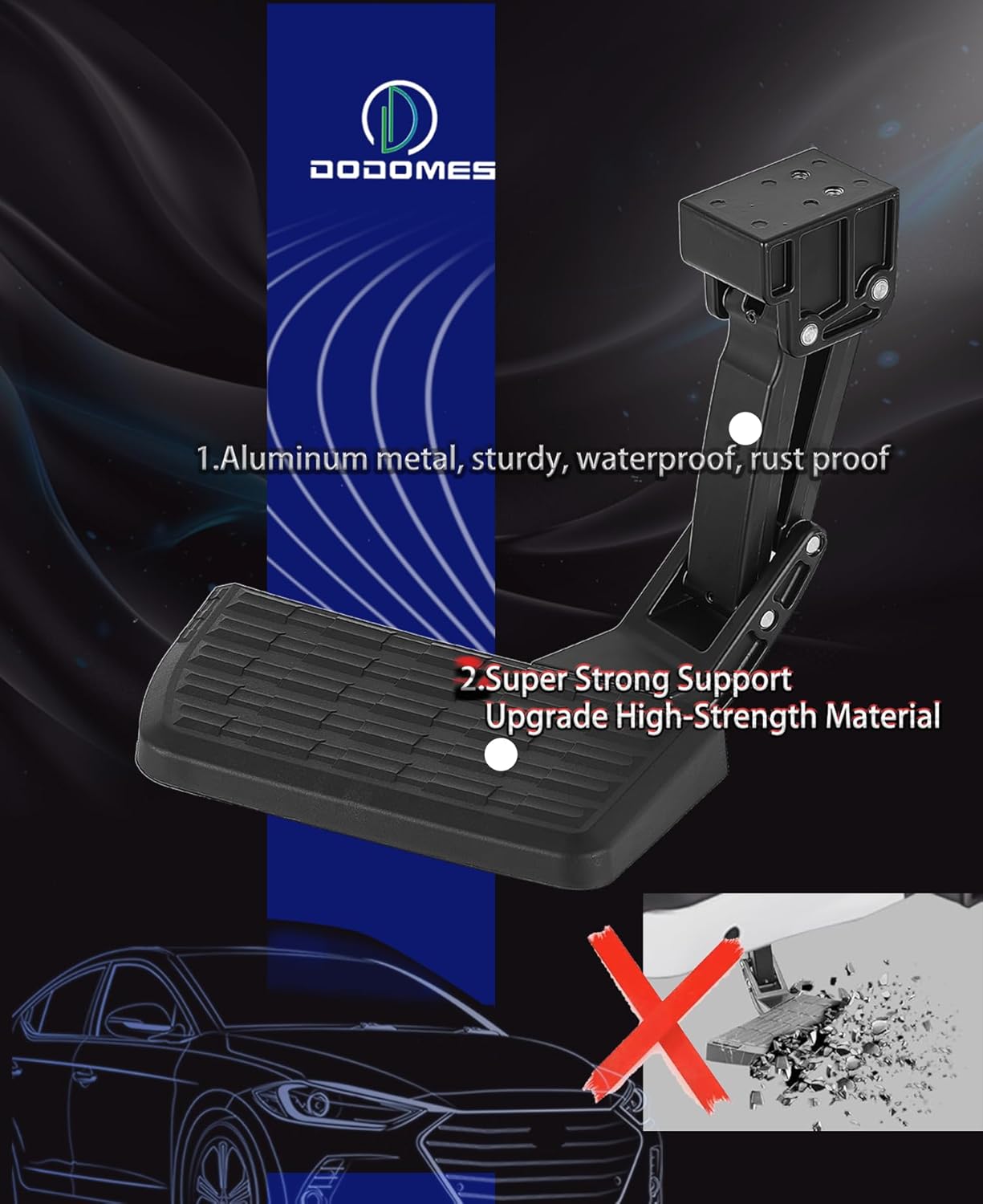 Dodomes Rear Bed Step Retractable Truck Bumper Step Replacement for Toyota Tacoma 2012 2013 2014 2015 2016 2017 2018 2019 2020 2021 2022 2023 Replaces PT392-35100