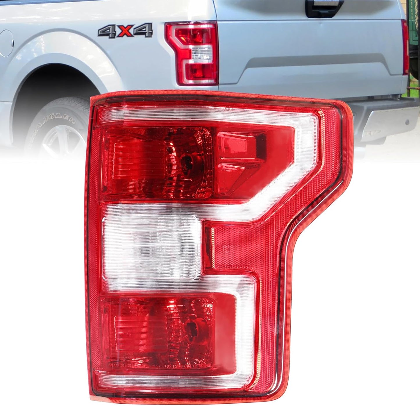 Tail Light for 2018-2020 Ford F-150 – Driver & Passenger Side Rear Brake Lamp, Includes Bulb & Harness - OMOTOR