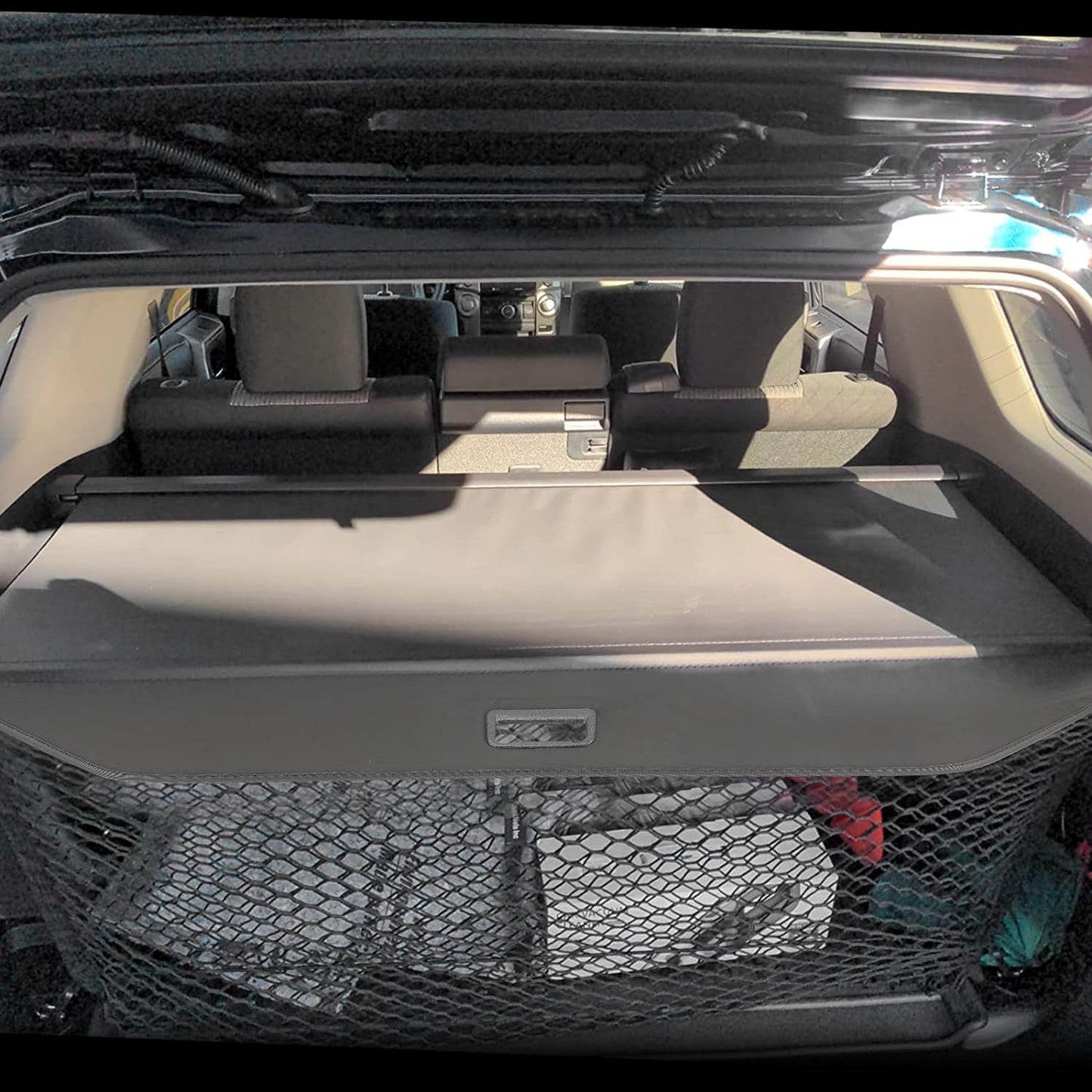 Cargo Cover Compatible with 2010-2023 Toyota 4Runner - Retractable Rear Luggage Trunk Security Covers Protector Anti Theft Shield Shade - OMOTOR