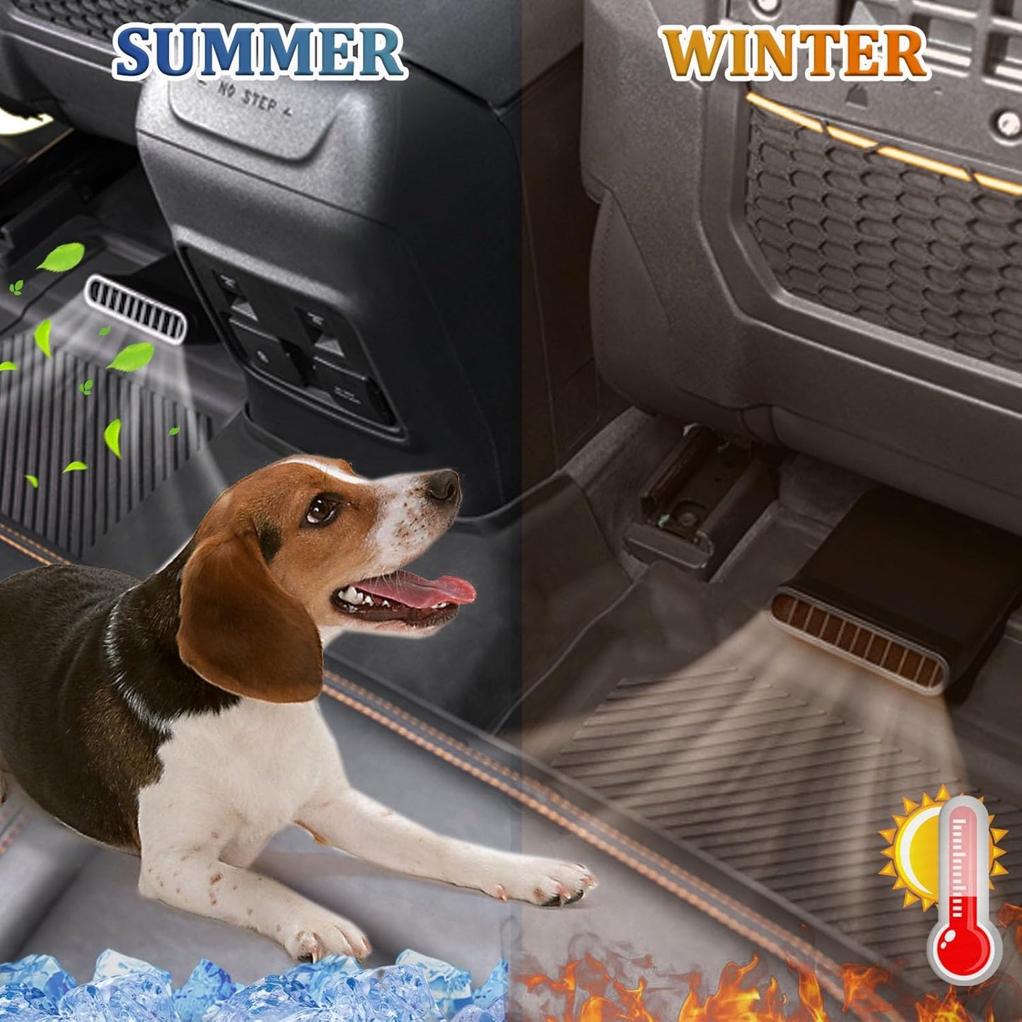 TOPINSTALL Plug-in Under Seat Vent Deflectors Compatible with 2021-2025 Ford Bronco 4 Doors, Cooler Summer Air Vent Extension for Rear Seat Passenger 2PCS (Fit for OEM & Regular Floor Mats)