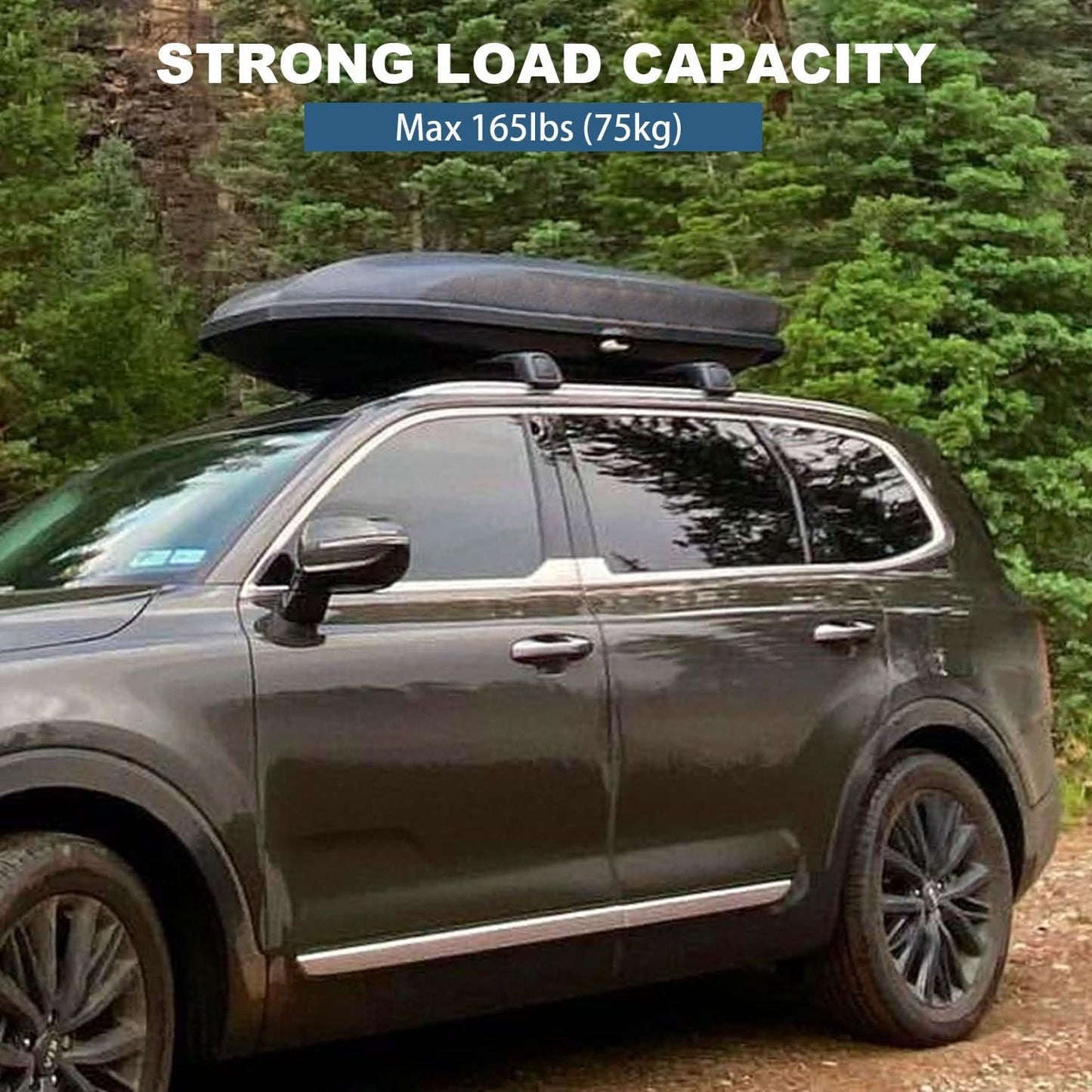 Upgraded Roof Rack Cross Bars Fit for 2019-2024 Kia Telluride S SX SX-P EX Lockable Crossbars for Ski Kayak Bike Basket - OMOTOR