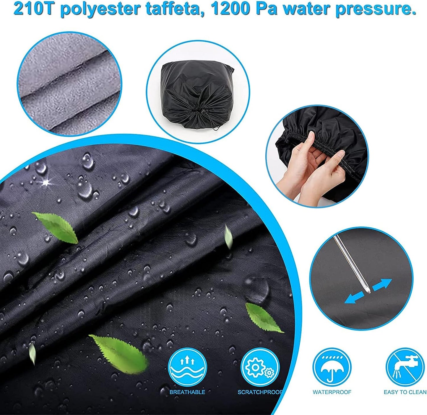 6 Layer SUV Car Cover for Bronco 4 Door Car Cover Waterproof All Weather 210T Windproof Fit for Bronco 2021 2022 2023 - OMOTOR