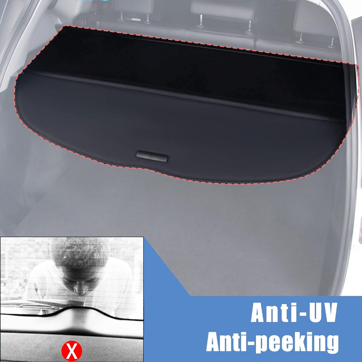 Retractable Cargo Cover for Honda CRV 2023 2024 (Include Hybrid) Trunk Cargo Cover Luggage Security Shade Cover for CR-V 2023 2024 Shielding Shade Anti-Peeping Luggage Privacy Screen - OMOTOR