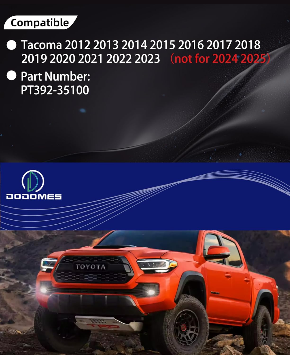 Dodomes Rear Bed Step Retractable Truck Bumper Step Replacement for Toyota Tacoma 2012 2013 2014 2015 2016 2017 2018 2019 2020 2021 2022 2023 Replaces PT392-35100