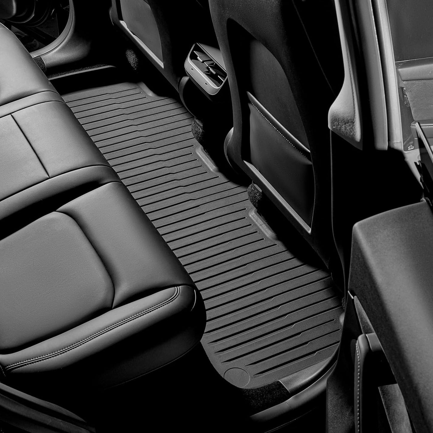 Floor Mats for Tesla Model Y 2020-2024 All Weather TPE Cargo Liner Floor Mats and Cargo Trunk Mats Accessories (Set of 6 - Not Fit 7-Seat) - OMOTOR