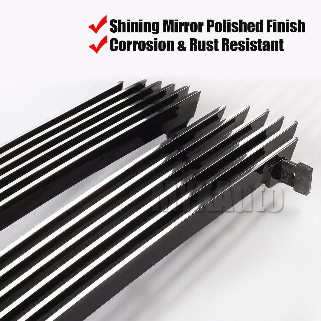 Billet Grille Grill for 1999-2002 Chevy Silverado 1500/2006 Tahoe Front Grille Insert Mirror Polished Main Upper Grill