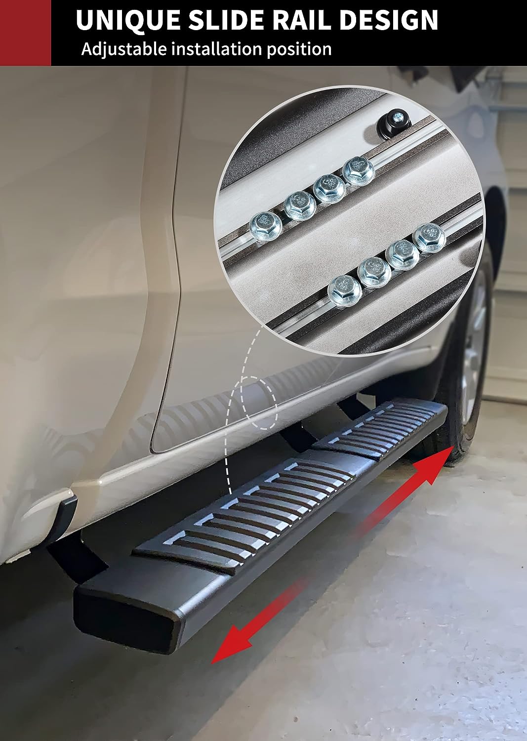 6 inches Running Boards Compatible with 2019-2023 Dodge Ram 1500 Crew Cab Nerf Bars Side Steps New Body Style(Exclude 2019-2023 Classic) - OMOTOR