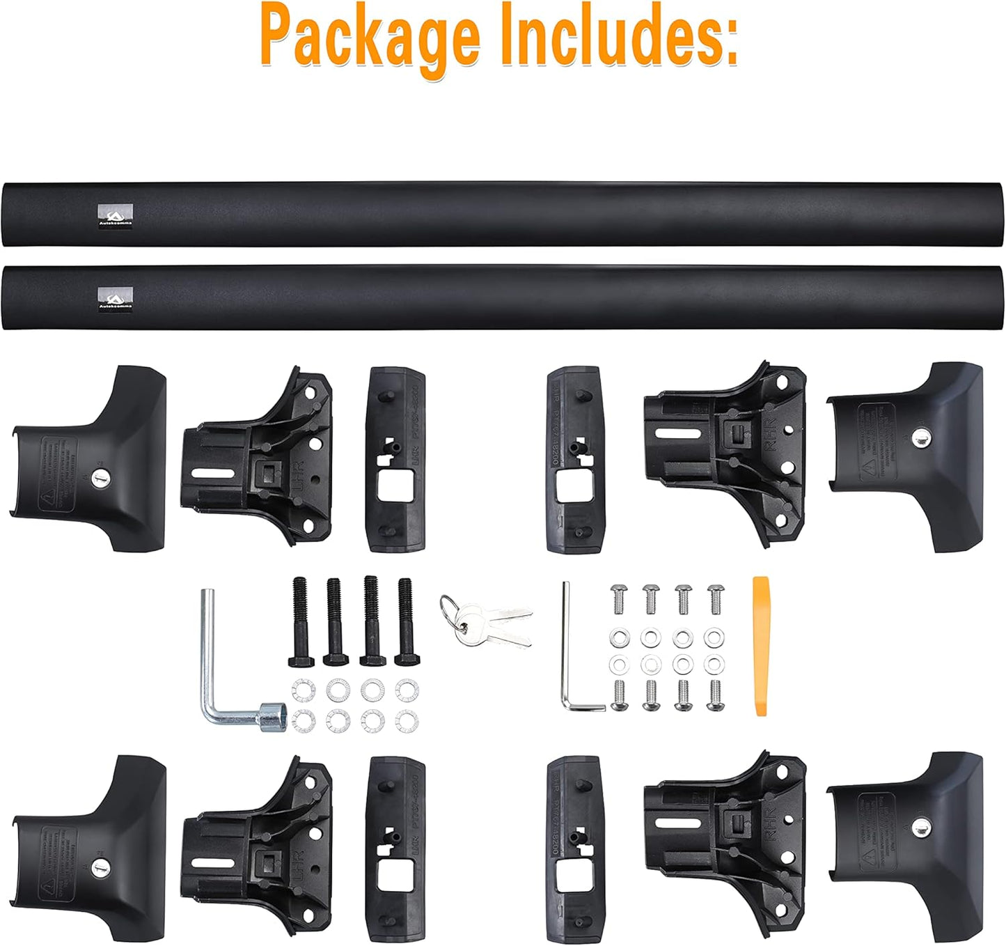Heavy Duty Roof Rack Cross Bars Replacement for Toyota Highlander 2020-2024(not fit LE Models & Grand Highlander),Anti Theft Mechanism Lock with Max 260 lbs Loading Weight Crossbars - OMOTOR