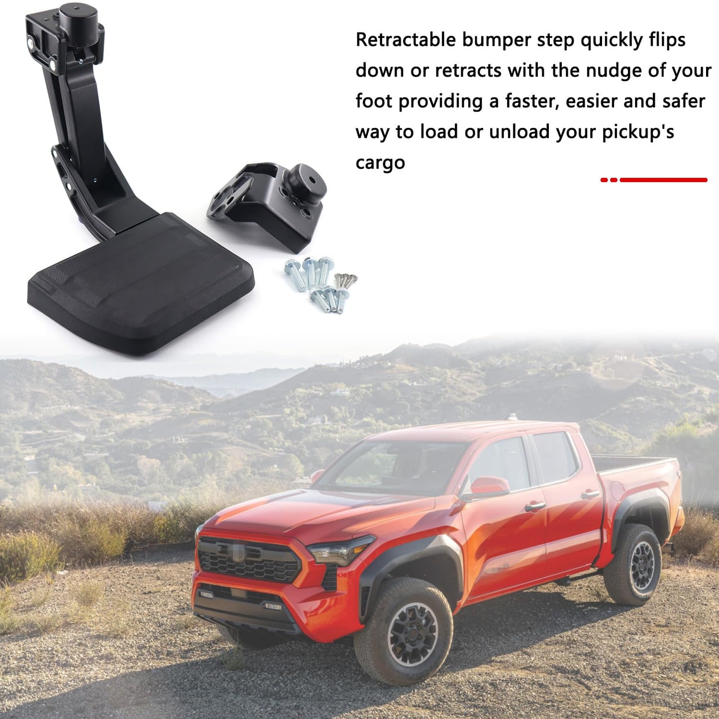 Rear Bed Step Tailgate Bedstep Compatible with Toyota Tacoma 2024 2025