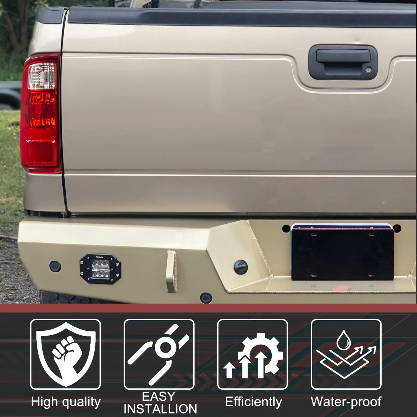 Left & Right Rear Tail Light Assembly for 2008-2016 Ford F-250 F-350 F-450 Super Duty - OMOTOR